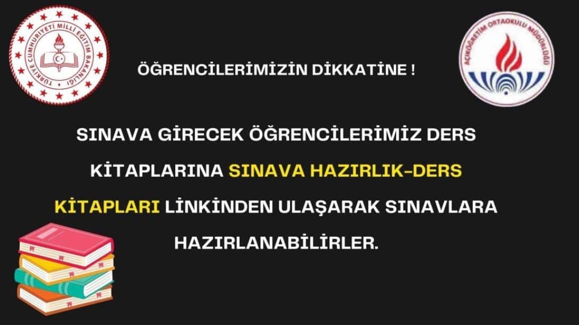 Sınava girecek öğrencilerimizin ders kitapları linki